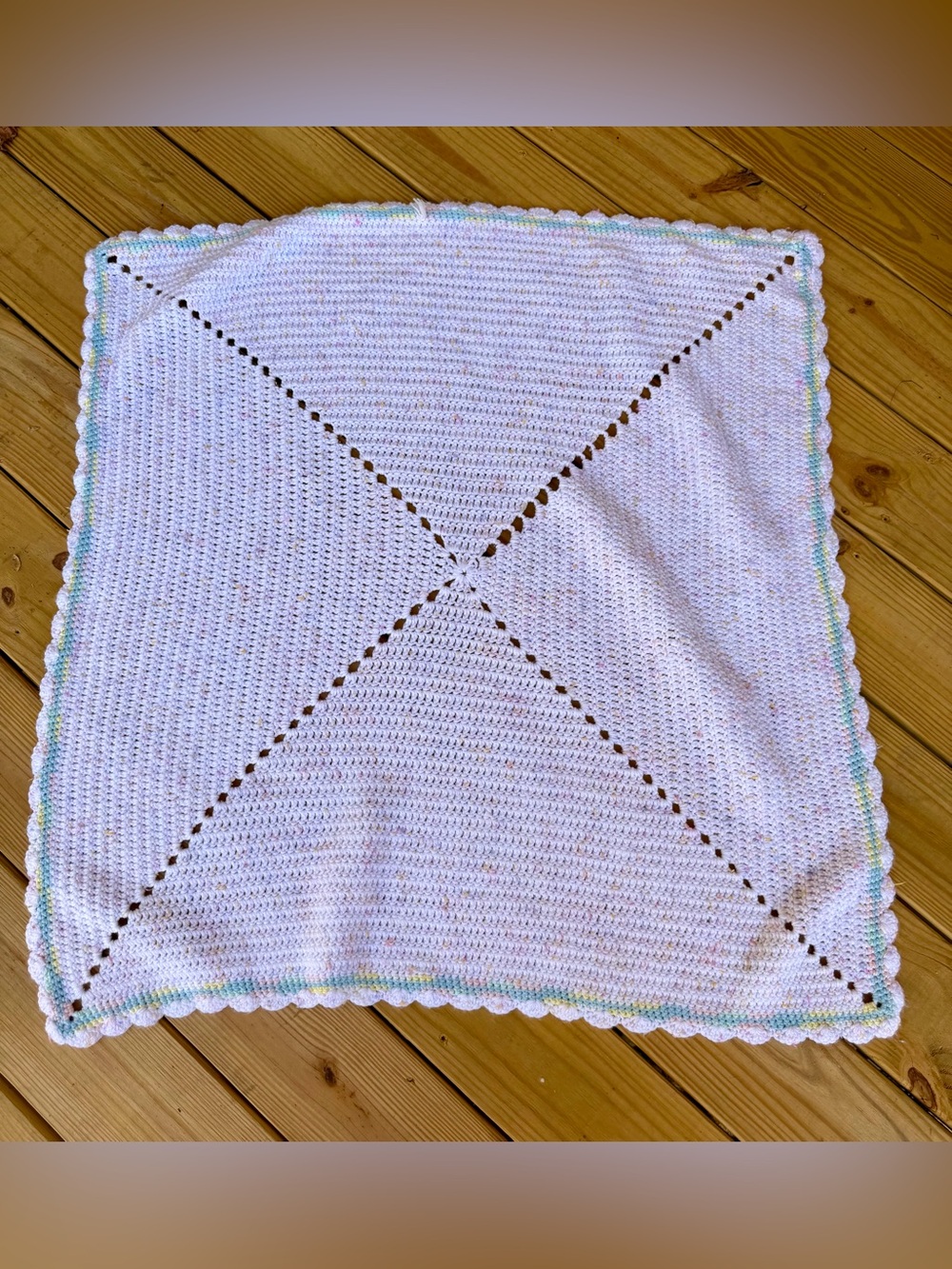 Handmade crochet baby blanket
